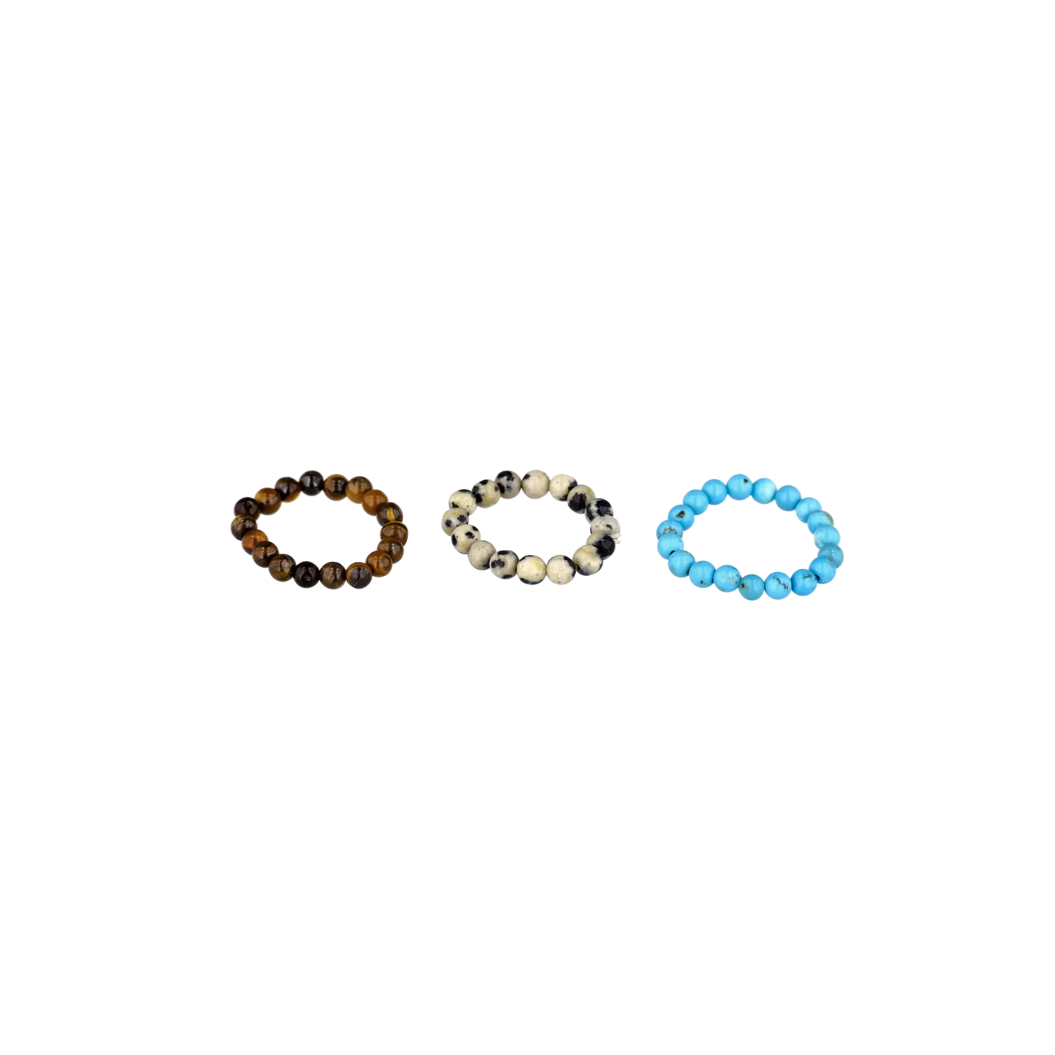 Set 3 minerálních prstenů MINIMALIST